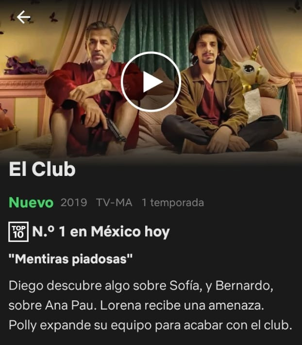 México “en éxtasis” por El Club, la nueva serie de Netflix