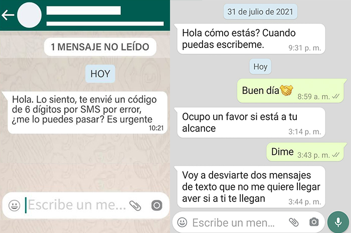 Te envié un código por error”: cuidado con esta modalidad de fraude a  través de mensajes de WhatsApp